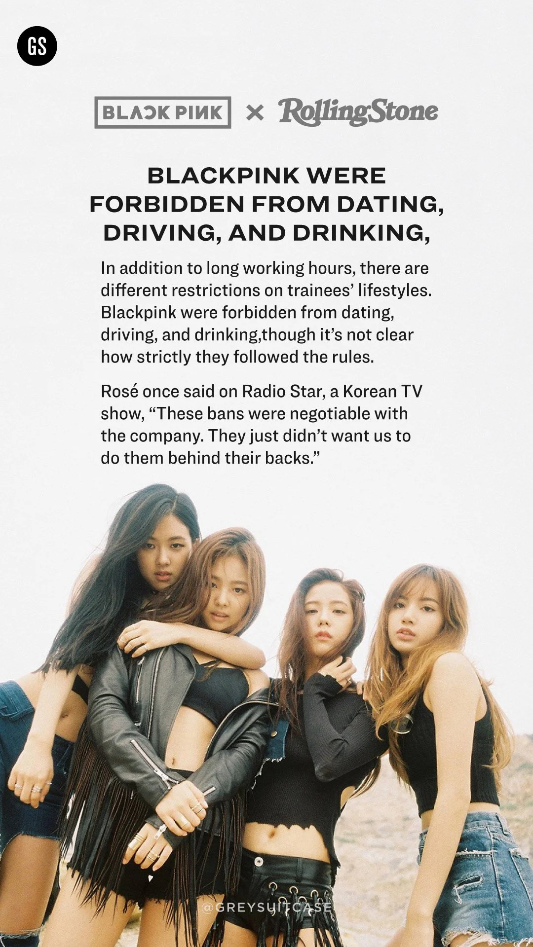 Blackpink x Rolling Stone — Greysuitcase